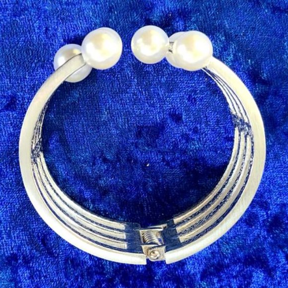 Jewelry Bohemia Bangle Imitation Pearl Cuff Bracelets Silver Poshmark